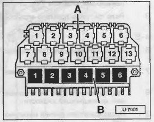 блок реле в салоні ауді а4 б5