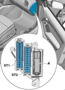 предохранители в салоне ауди с правой стороны