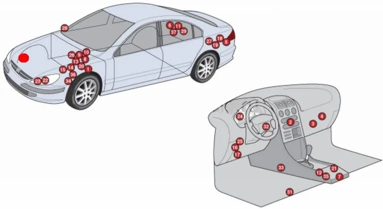 Peugeot-607 общая схема