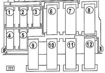 Renault clio 2 предохранители под капотом схема