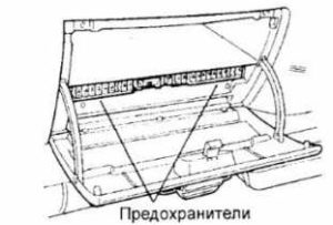 Блок запобіжників у салоні