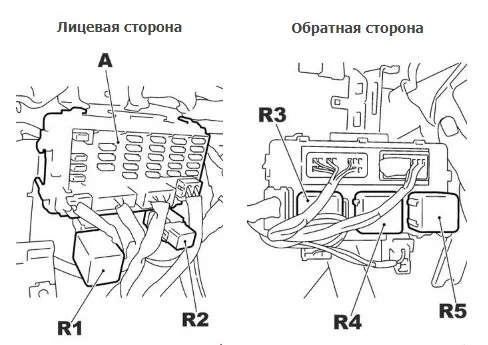 Предохранители Nissan X-Trail T30 2000-2003 года выпуска.