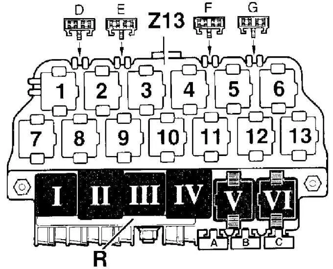 Блок реле в гольф 4