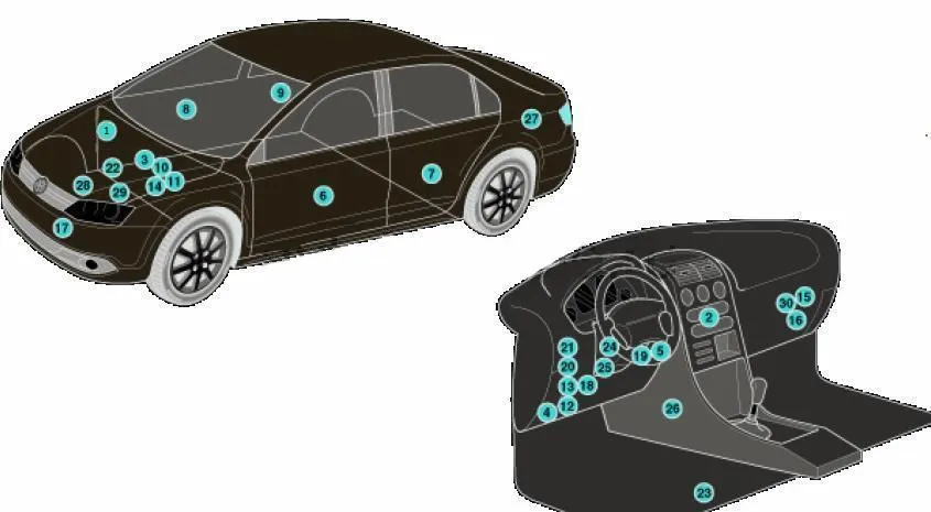 Volkswagen Golf 5 (Jetta 5) – предохранители и реле