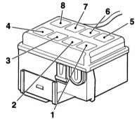 Схема блоку реле під капотом опель гостра g