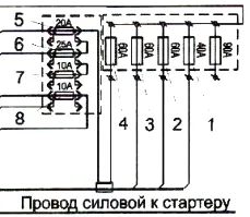 Схема силового блока ПАЗ