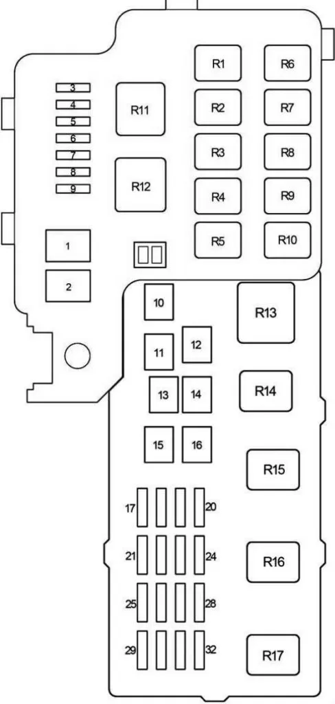 Предохранители Тойота Камри 30 и реле: где находятся, расшифровка схем блоков