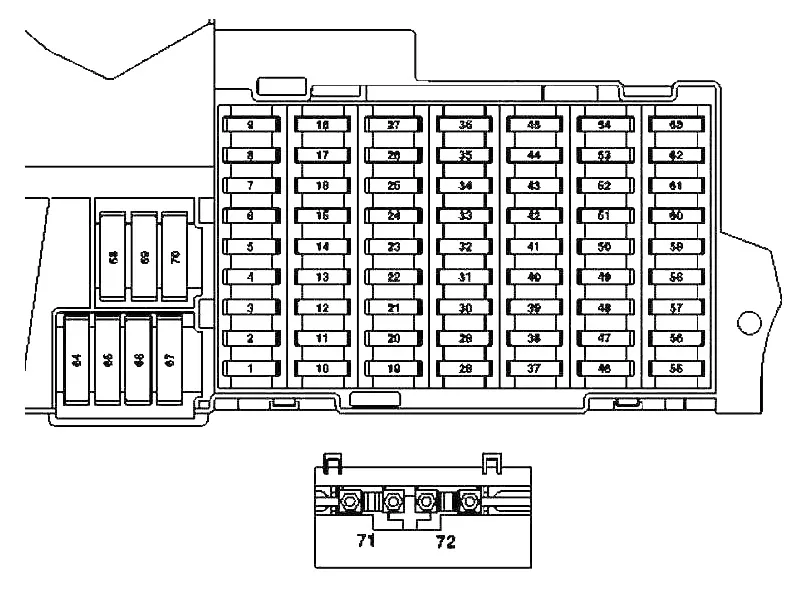 Схема блока предохранителей мерседес 169