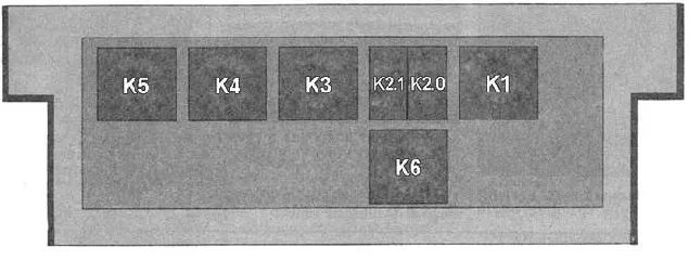 Схема блока реле под капотом 168