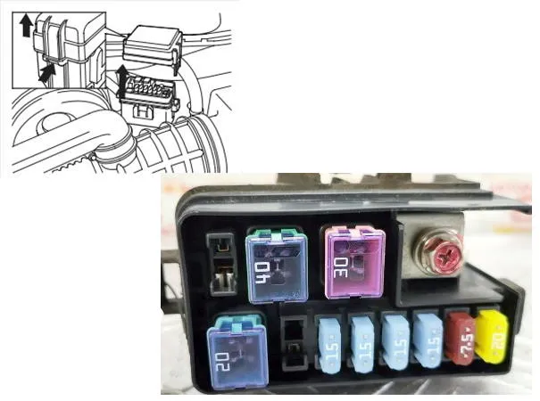 Блок предохранителей под капотом