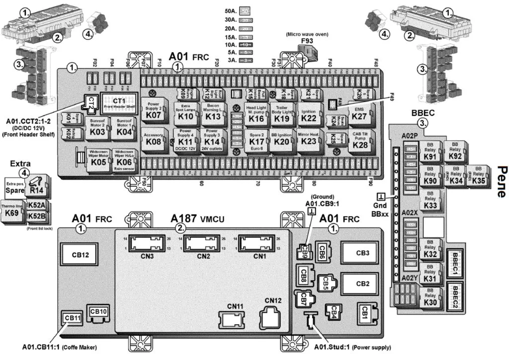 Электросхемы VOLVO FM9, FM12, FH12, FH16, NH12 - Автозапчасти и автоХитрости