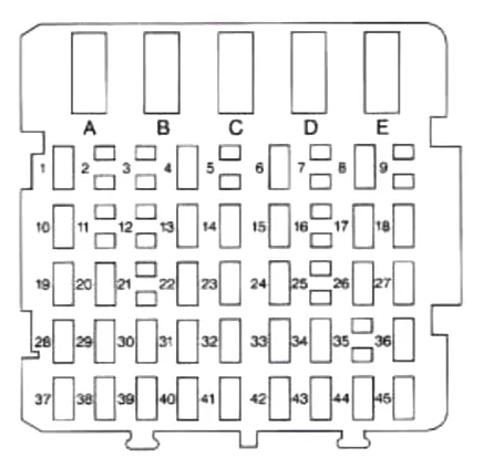 Схема запобіжників Buick Regal 4