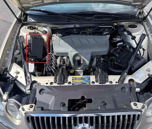 расположение под капотом Buick LaCrosse 1G