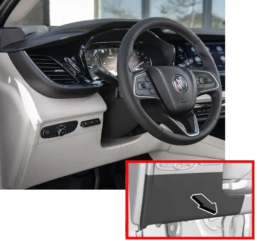 расположение блока предохранителей в салоне Buick Envision 2 