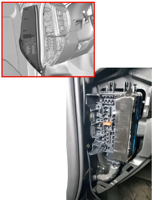 левая панель предохранителей Chevrolet Silverado 4