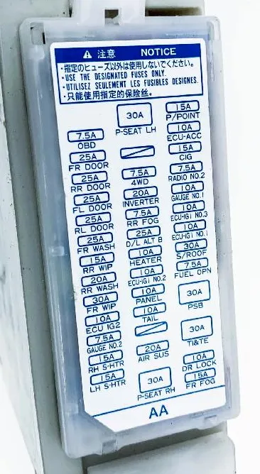 кришка блоку запобіжників Lexus RX 350 3g