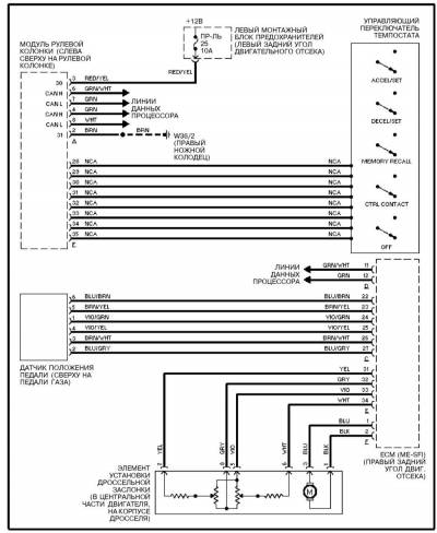 Схема автомобиля — Мерседес Бенц 220
